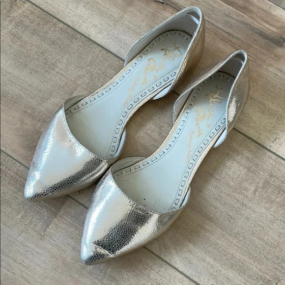 Alice and Olivia Hilary D'orsay Glitter Flats 38 (7.5 US) - Picture 2 of 7